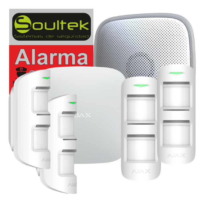 Kit Alarma AJAX con Barrera Solar Infrarroja - Servinsa Seguridad
