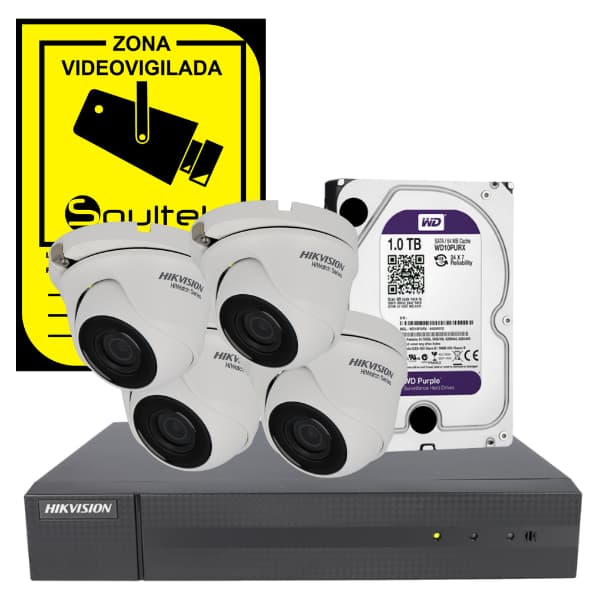 Kit de cámaras de vigilancia para comercios Full HD