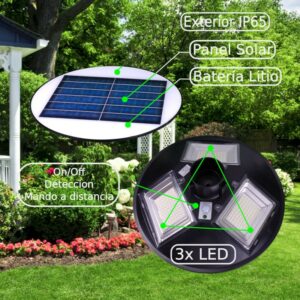 Farola LED Solar para Jardín UFO 150W 6000K