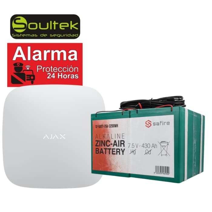 Kit Ajax de alarma antirrobo para casa con HUB 2 y cámara wifi