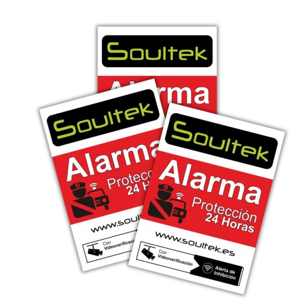 Kit 3 carteles disuasorio PVC de Alarma Tamaño A5