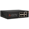 Switch CCTV 6 puertos con 4 puertos PoE SWITCH-0604POE-65