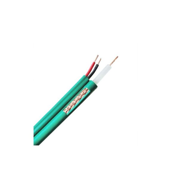 Cable coaxial KX6 combinado color verde