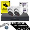 Kit de Cámaras Domo Dahua TioC con salto de alarma en Ajax