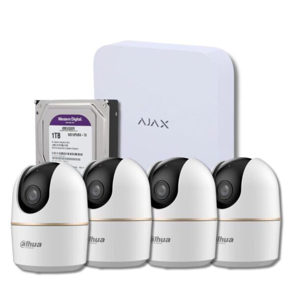 Kit grabador Ajax y cámaras WiFi Dahua