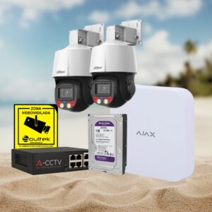 KIT SUMMER 15: Kit de grabador AJAX y cámaras PTZ Dahua con sirena