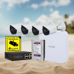 KIT SUMMER 4: Kit de grabador AJAX y cámaras Dahua Bullet de 2Mpx