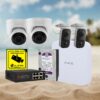 KIT SUMMER 7: Kit de grabador AJAX con cámaras IndoorCam y TurretCam. WiFi, IA y Visión Nocturna.