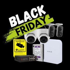 KIT BLACK FRIDAY 7: Kit de grabador AJAX con cámaras IndoorCam y TurretCam. WiFi, IA y Visión Nocturna.