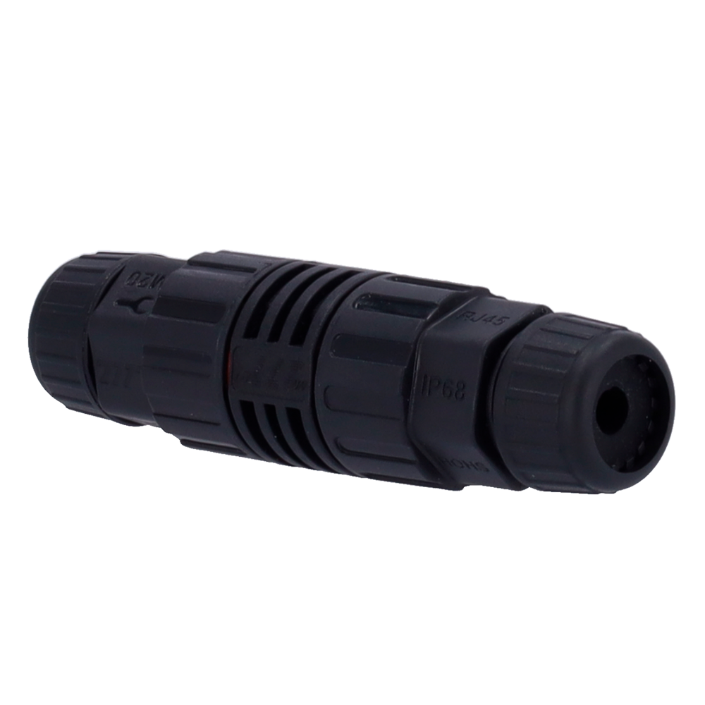 Conector hembra-hembra RJ45 para exteriores. CON-RJ45-GLAND-W-BLACK - Imagen 2